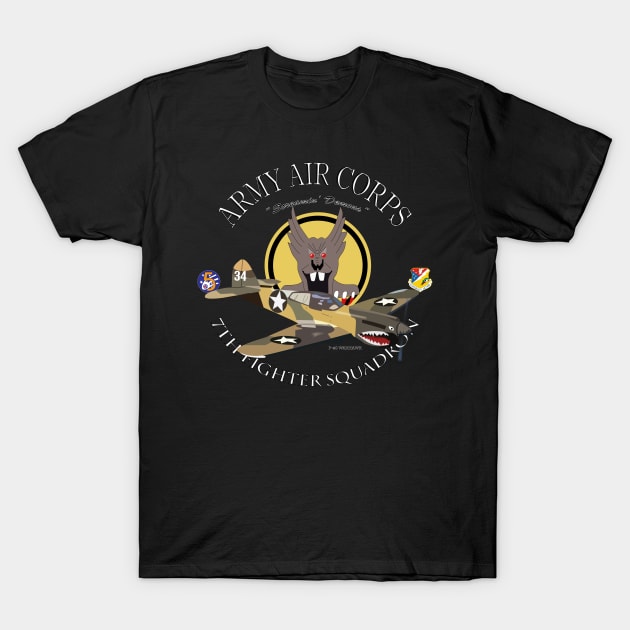 p-40 warhawk - 49fg - 7th Fighter Squadron wo Bakgrd T-Shirt by twix123844